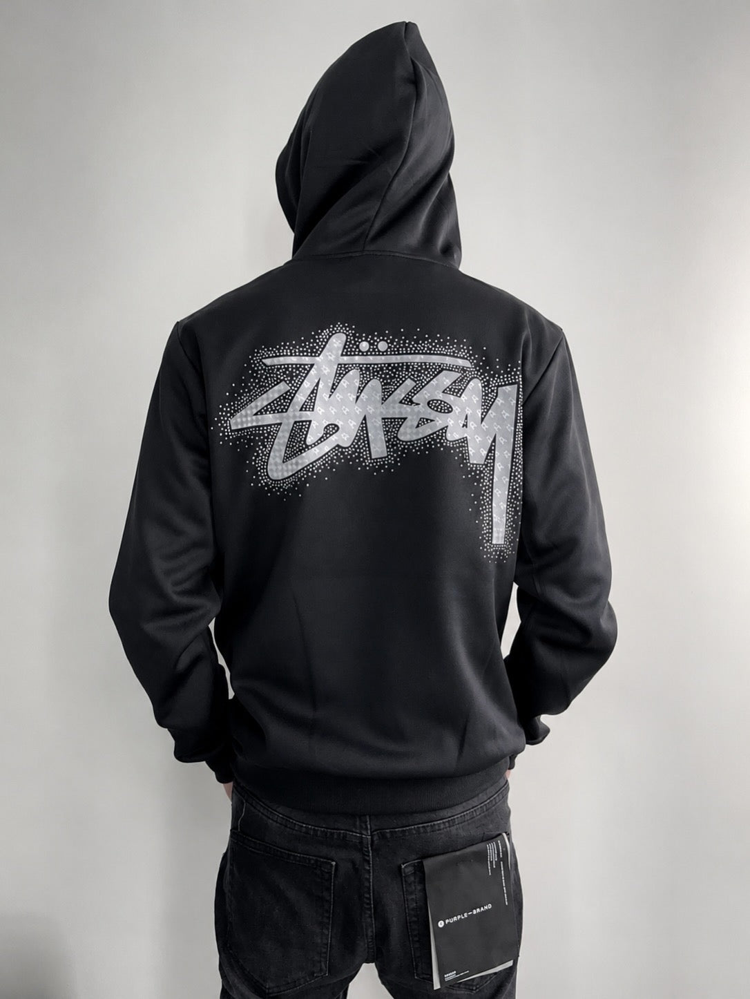 Polerón Black Graffiti Rhinestone