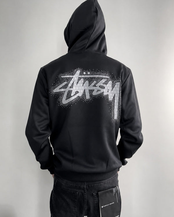 Polerón Black Graffiti Rhinestone
