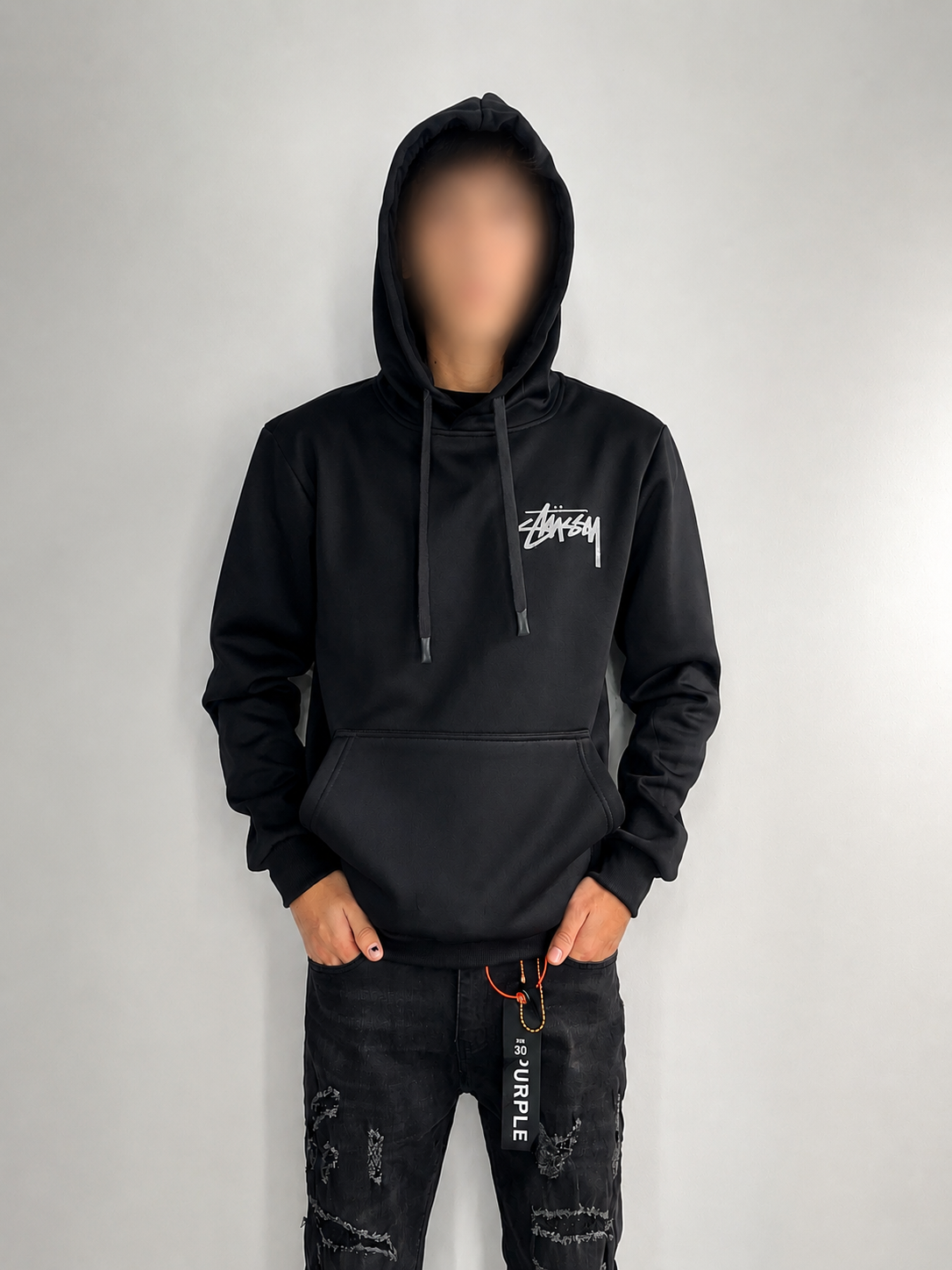 Polerón Black Graffiti Rhinestone