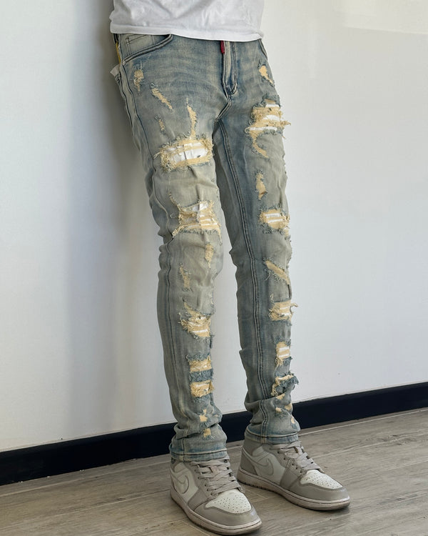 Jean M.Star Dirty Wash Patch