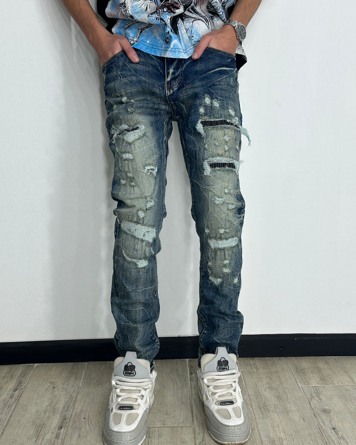 Jean Dark Vintage Destroyed