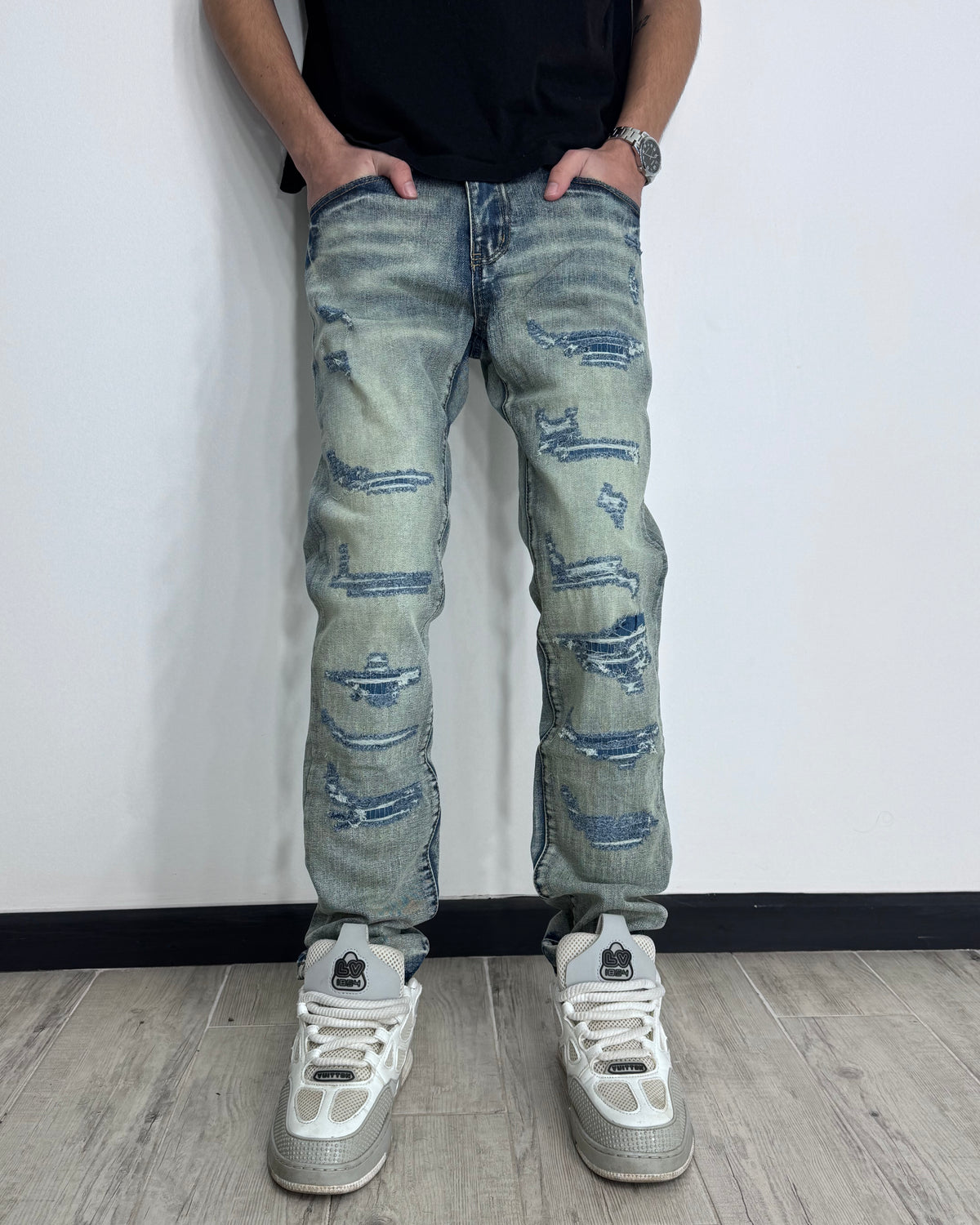 Jean Ripped Vintage Blue