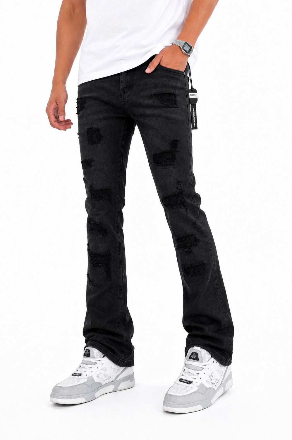 Jean Black Flare Destroyed