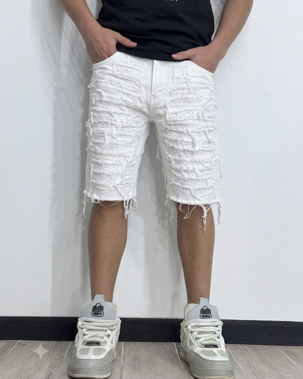 Short White Ripped