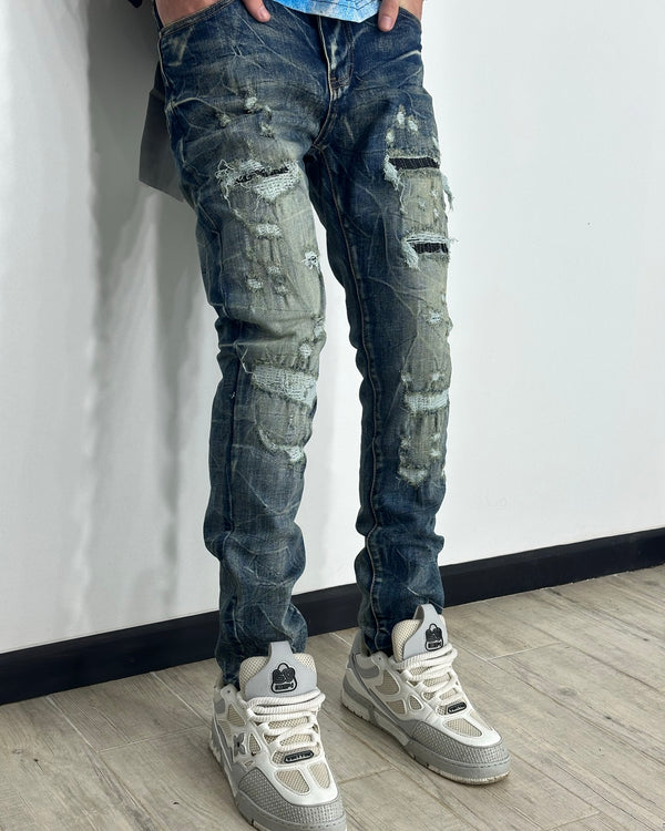 Jean Dark Vintage Destroyed SVO