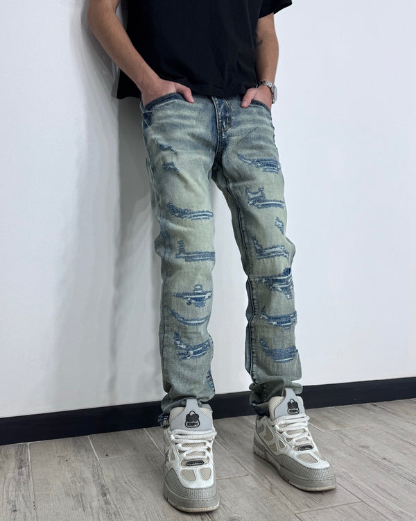 Jean Ripped Vintage Blue SVO