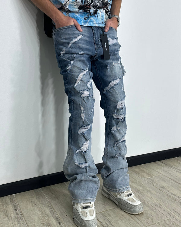 Jean Stacked Sky Blue SVO